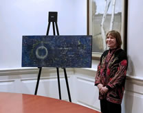 Unveiling of Lerner’s painting, "Event Horizon", Harvard University Collection, November 8, 2017